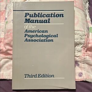 Publication Manual of the American Psychological Association - Third Edition